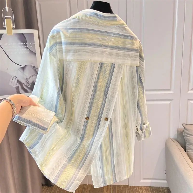 Chic Striped Long-Sleeve Shirt