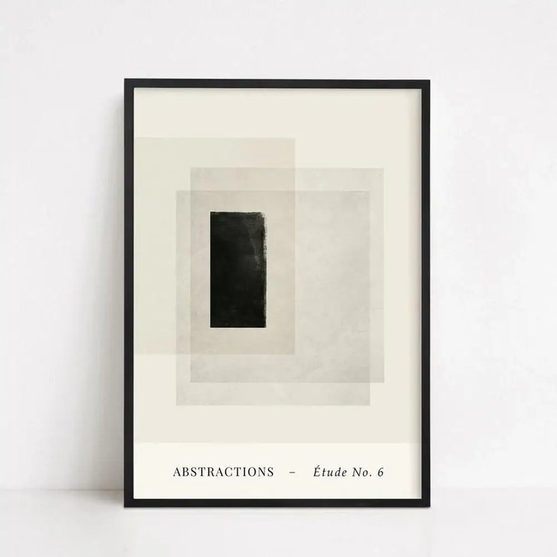 Minimalist Beige and Black Wall Art