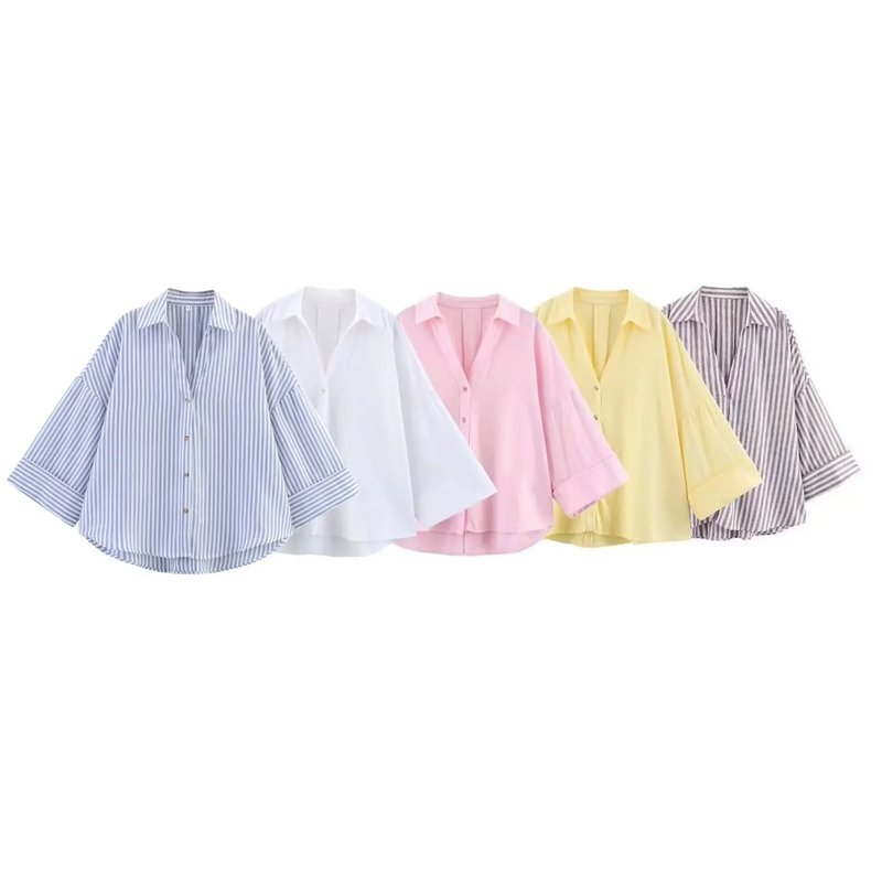 Versatile Striped Linen Blend Shirt