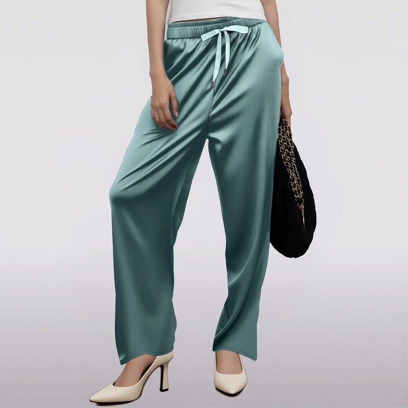 Women's Summer Wide-Leg Satin Pants