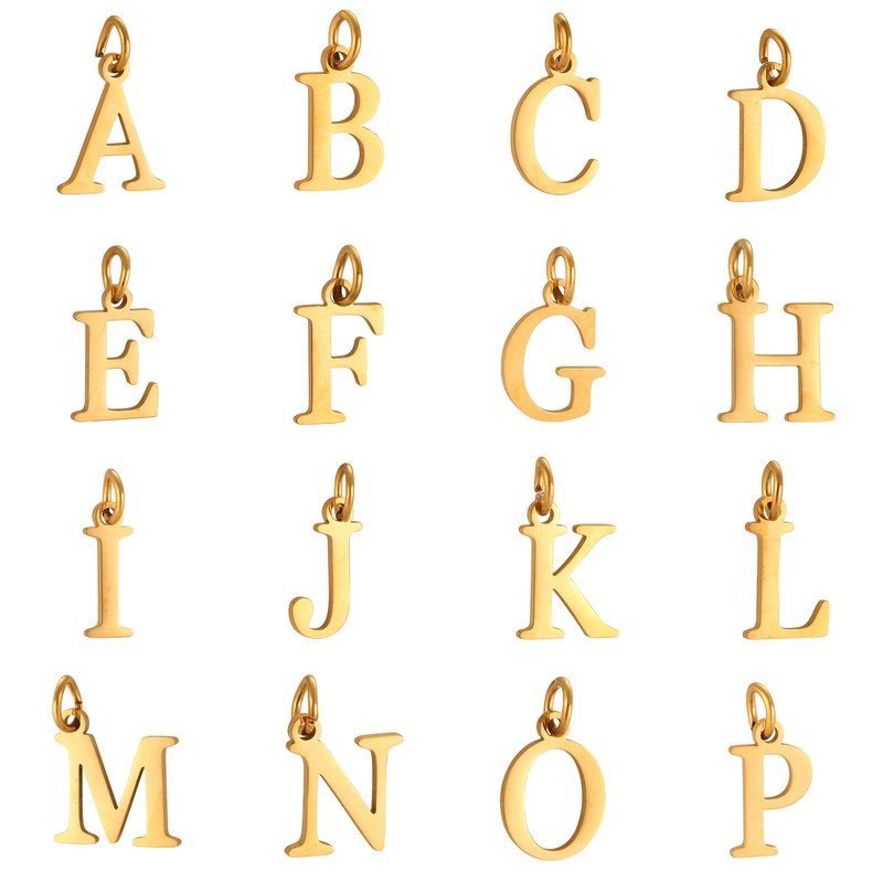 Stainless Steel Alphabet Charms Set