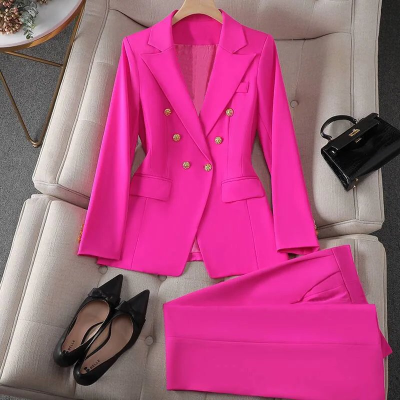 Chic Long Sleeve Blazer Set