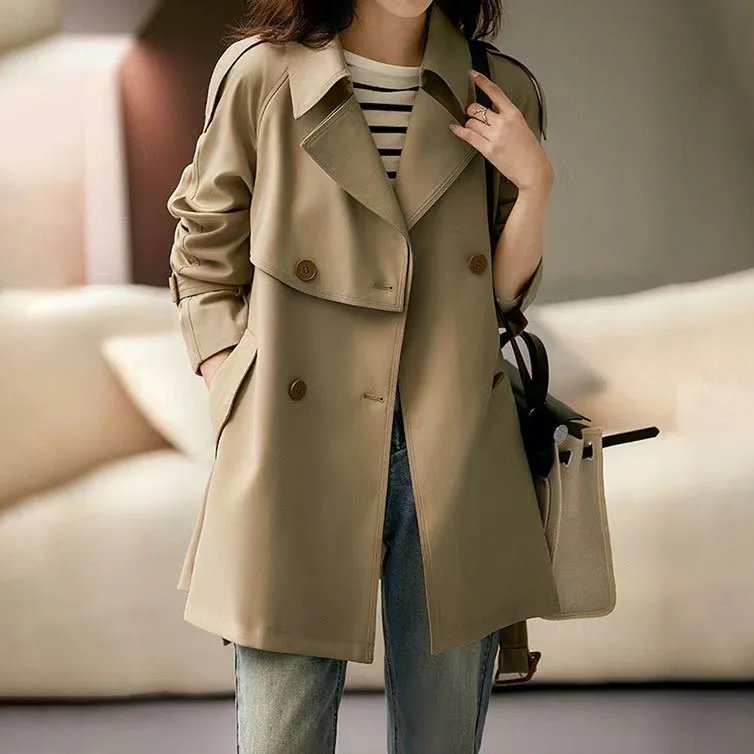 Stylish Mid-Length Trench Coat for Women