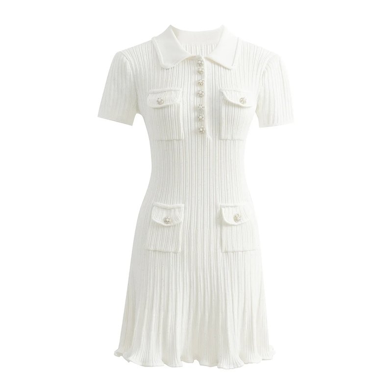 Stylish Summer Polo Knit Dress