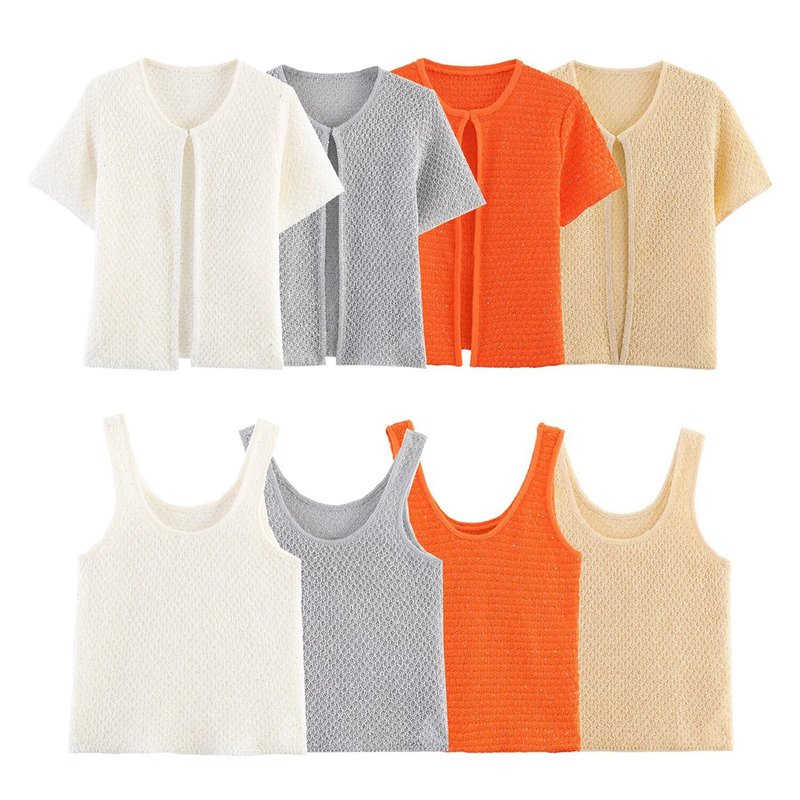 Chic Pearl-Embellished Knitted Top