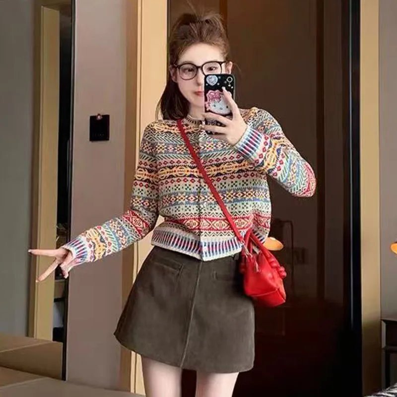 Retro Merino Wool Cardigan for Women