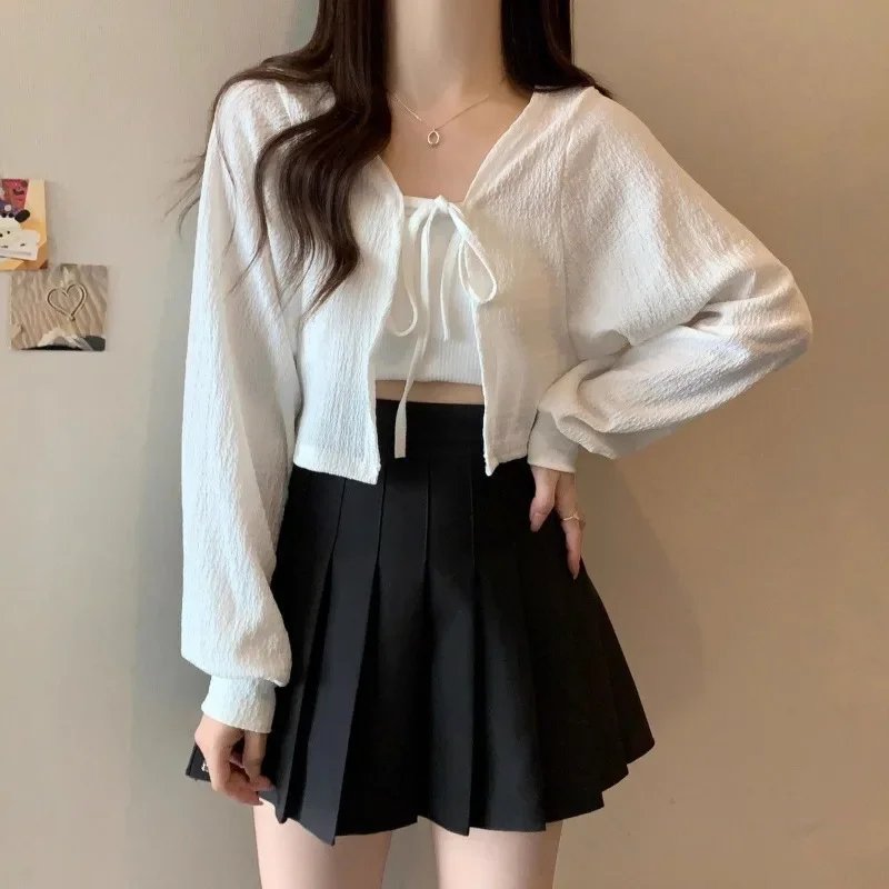 Chic White Knitted Summer Cardigan