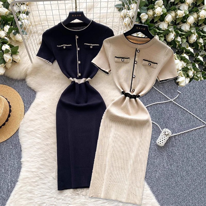 Chic Color Block Mini Dress