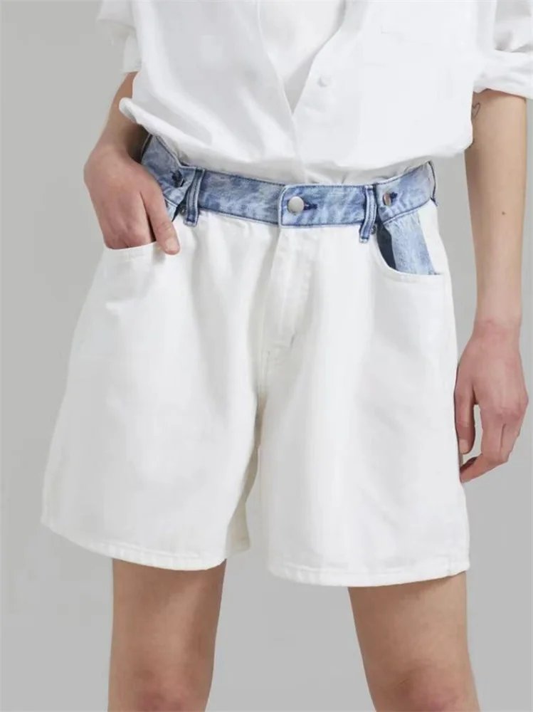 High-Waisted Summer Denim Shorts