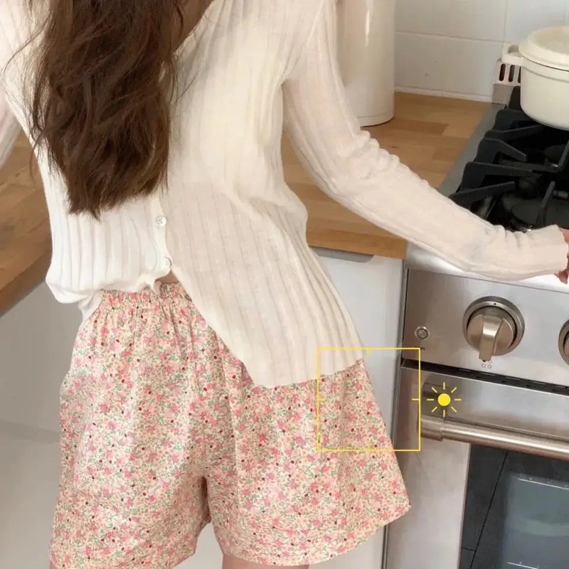 Floral Print High Waist Summer Shorts