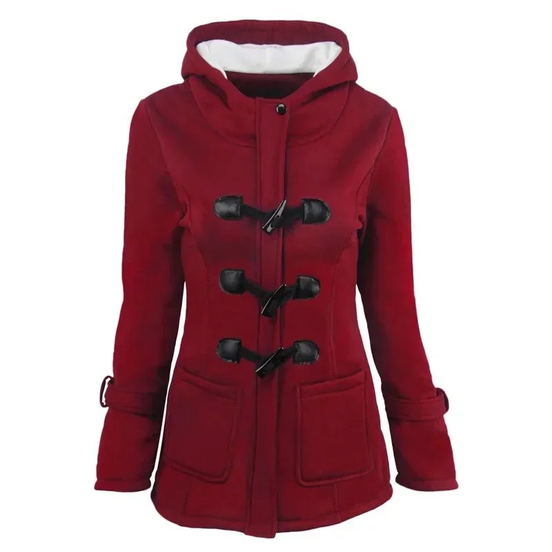 Stylish Women's Hooded Trench Coat