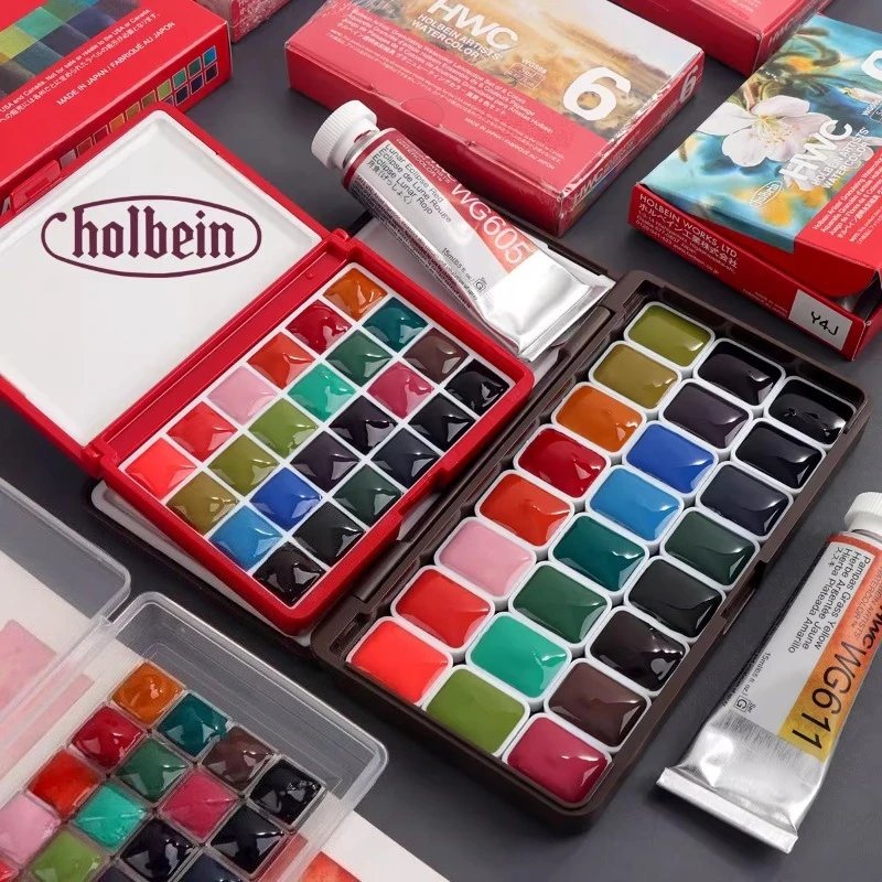 Holbein Granulating Watercolors - 24 Colors