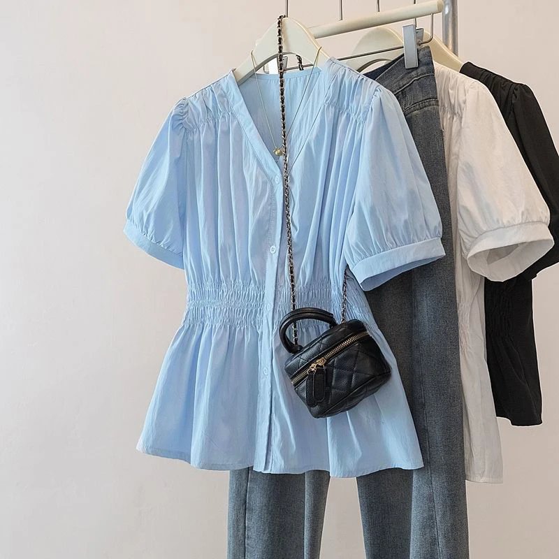 Chic Plus Size V-Neck Blouse