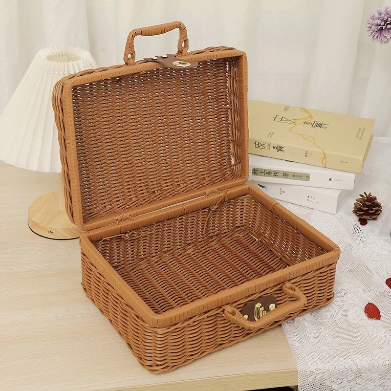 Stylish Rattan Picnic Storage Box