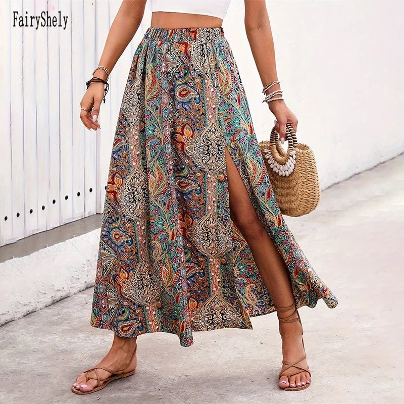 Elegant Bohemian Long Skirt