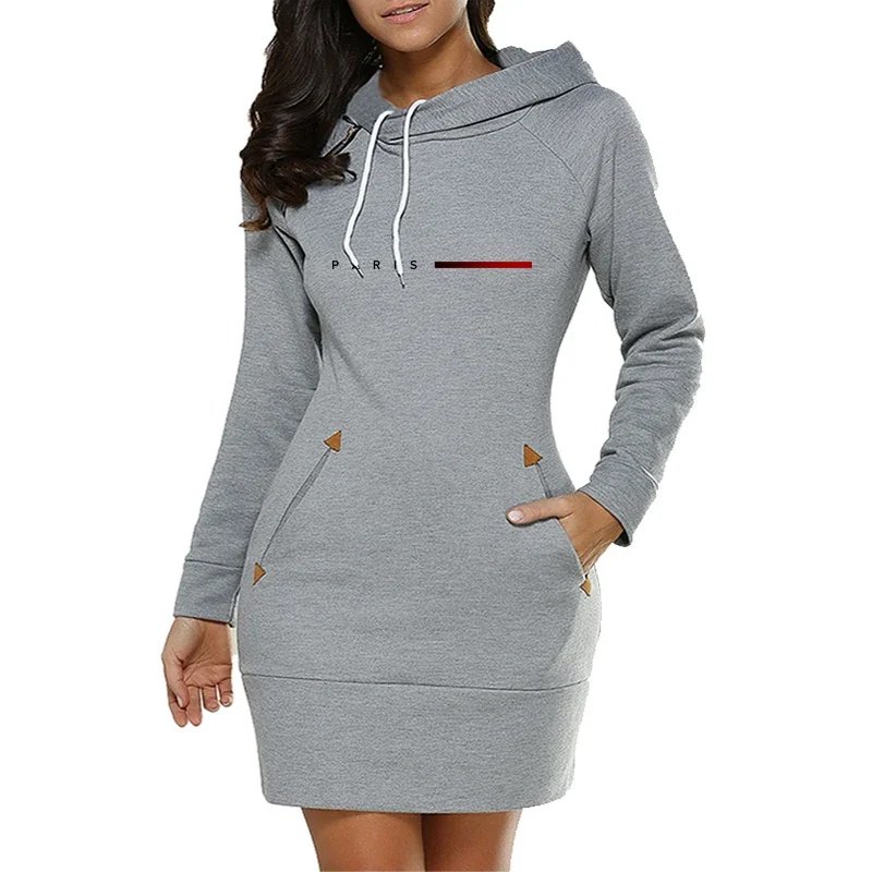 Cozy Hooded Sweatshirt Dress