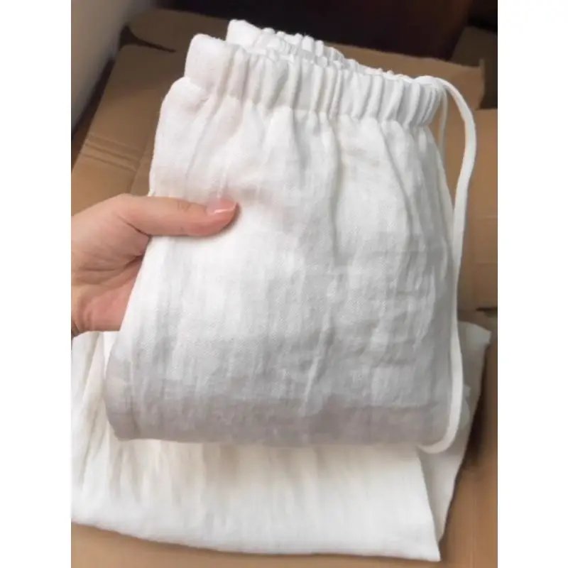 Chic Wide Leg Cotton Linen Pants