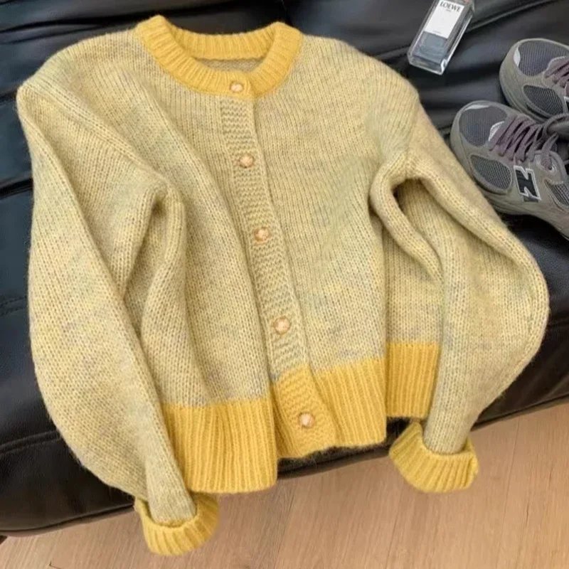 Cozy Patchwork Cardigan Sweater