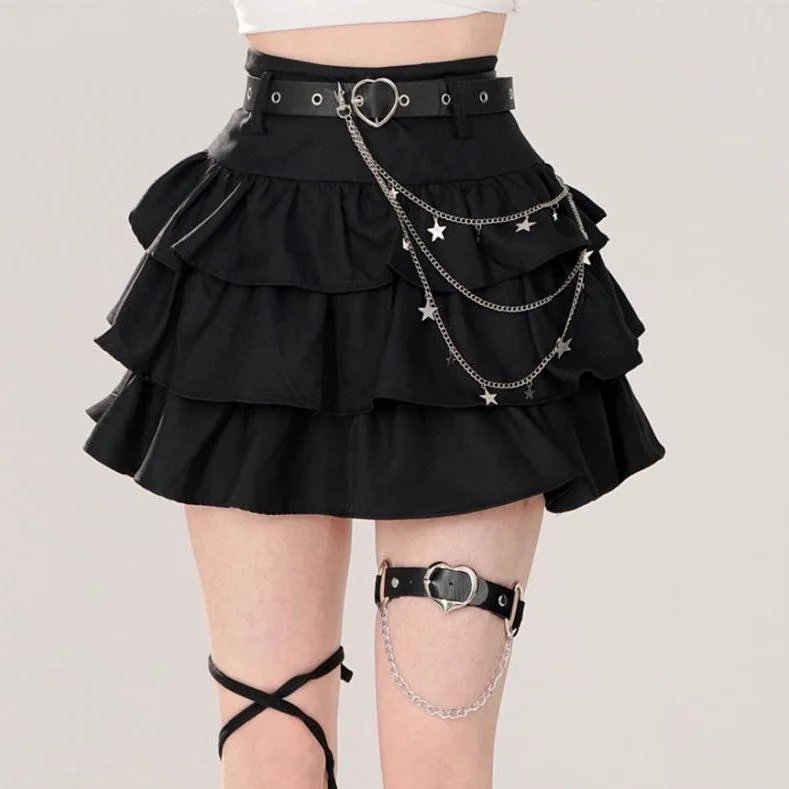 Punk Style Mini Chain Skirt