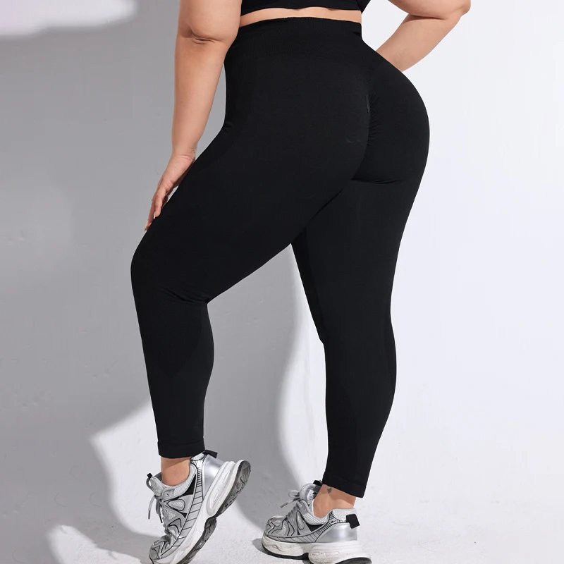 Plus Size Color Block Yoga Pants