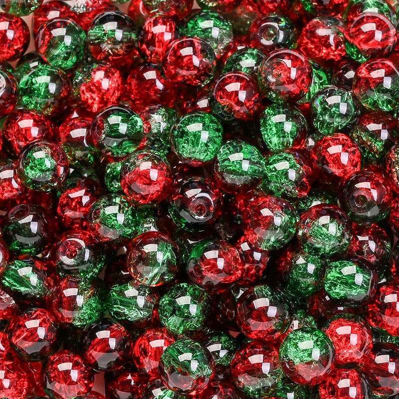 100pcs Christmas Crystal Beads Set
