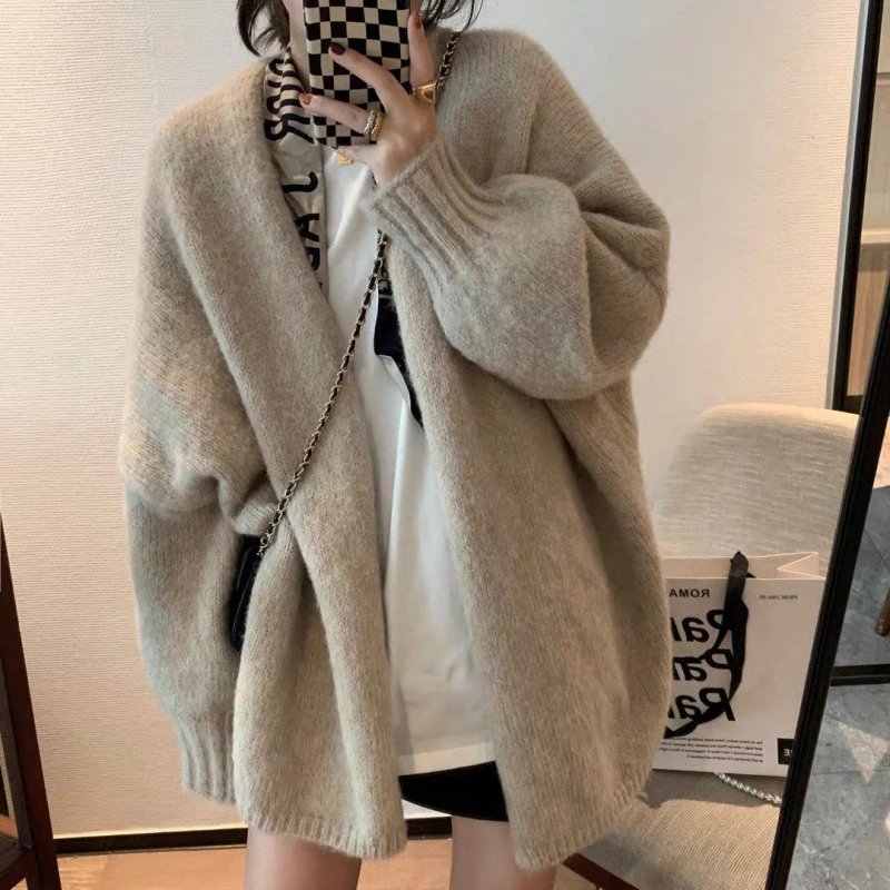 Cozy Korean Balloon Sleeve Cardigan