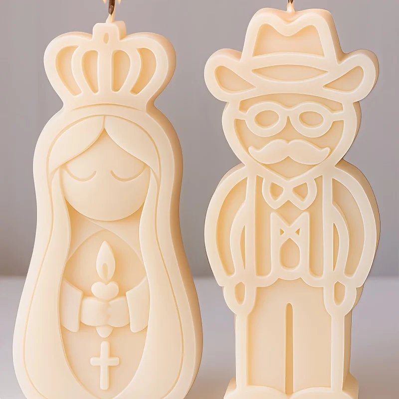 3D Virgin Mary & Cowboy Candle Mold