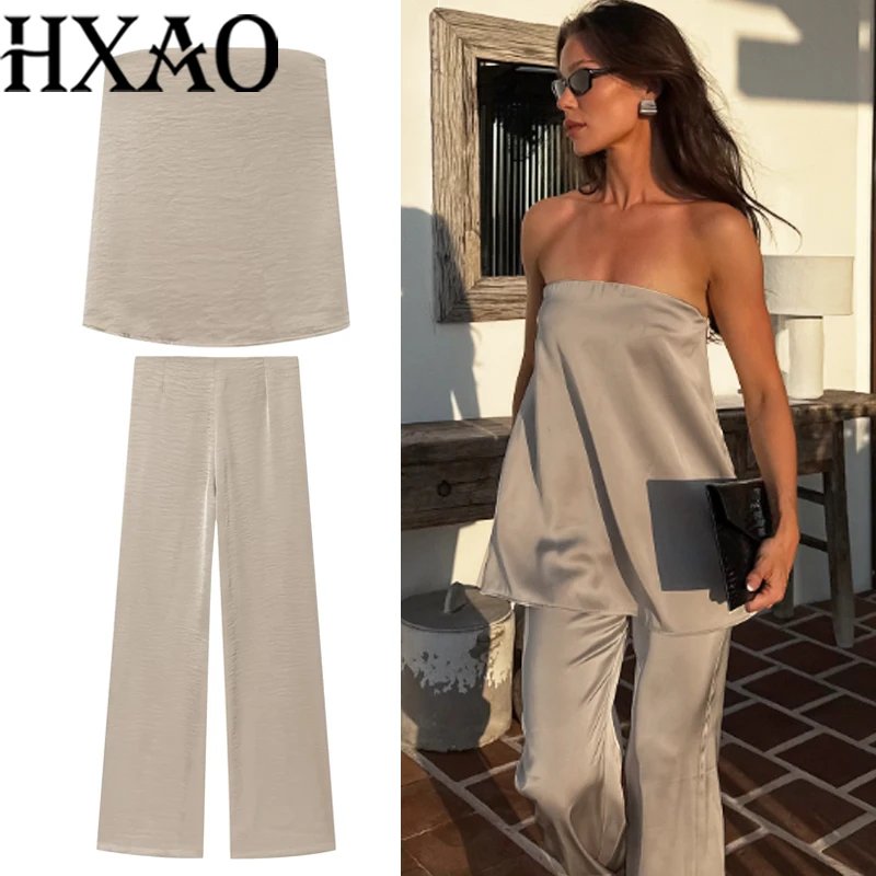 Chic Satin Summer Pant Set