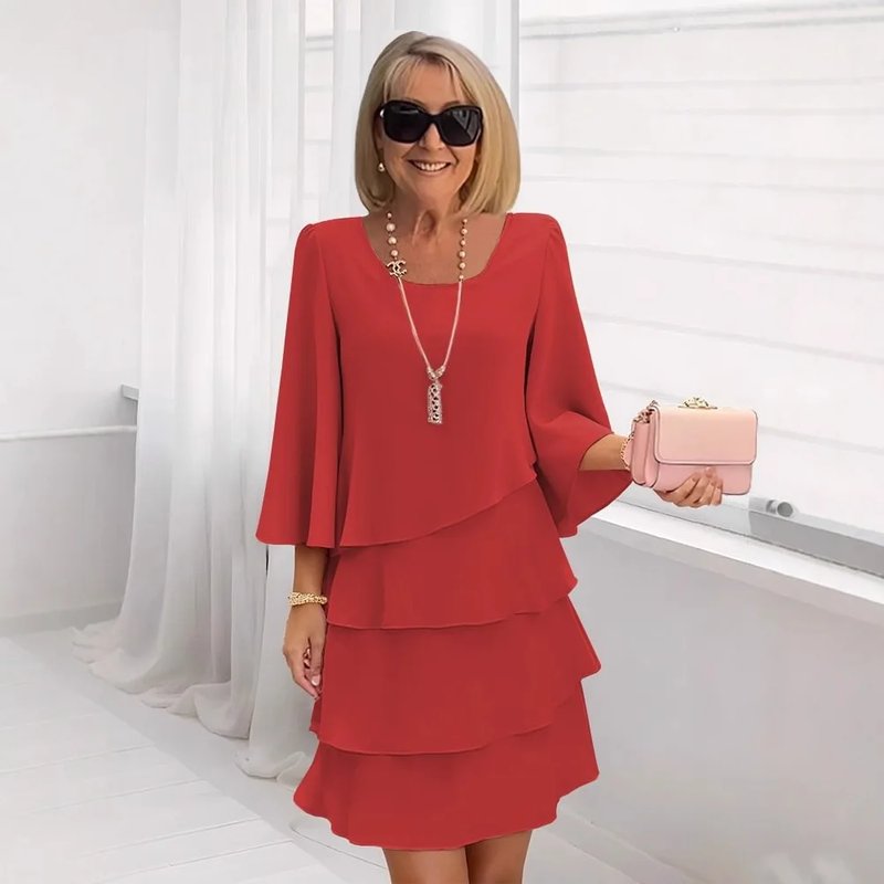 Elegant Summer Ruffles Midi Dress