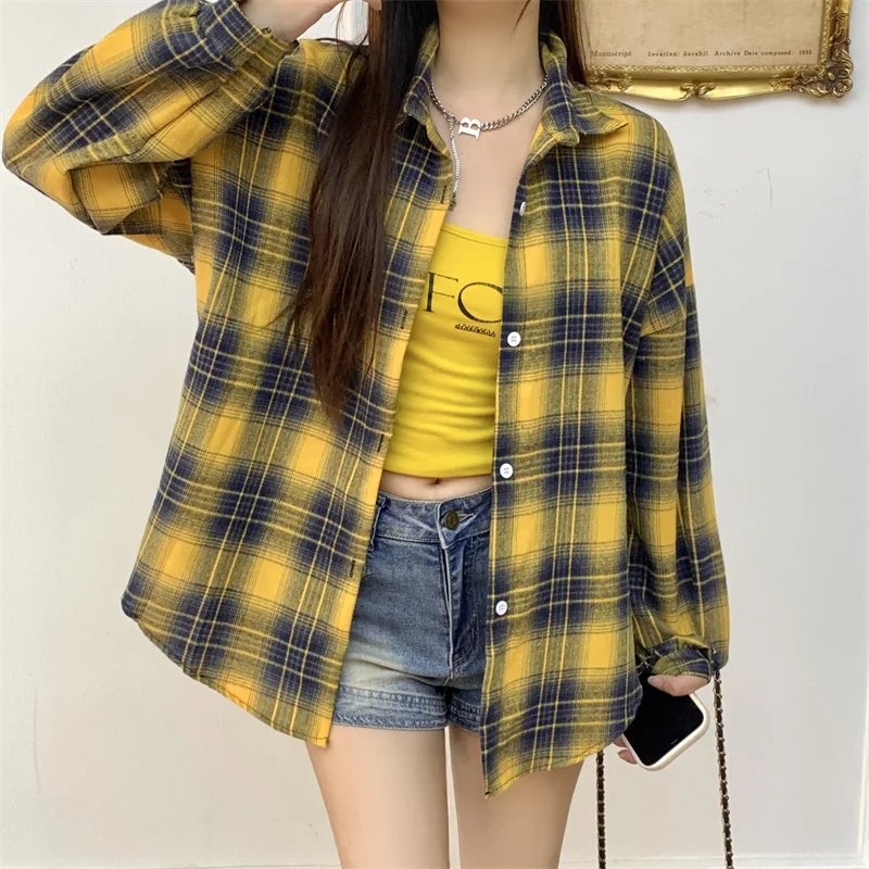 Casual Women's Plaid Flannel Shirt