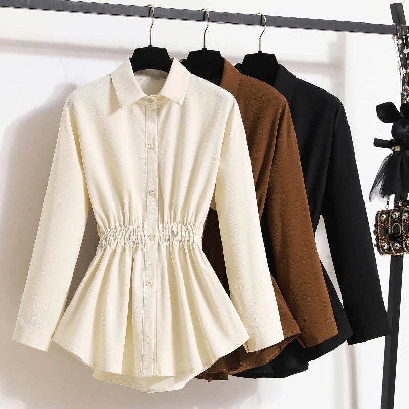 Elegant Plus Size Korean Blouse