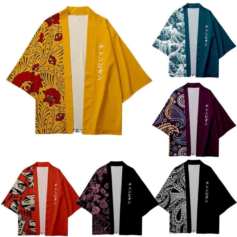 Floral Print Unisex Kimono Cardigan