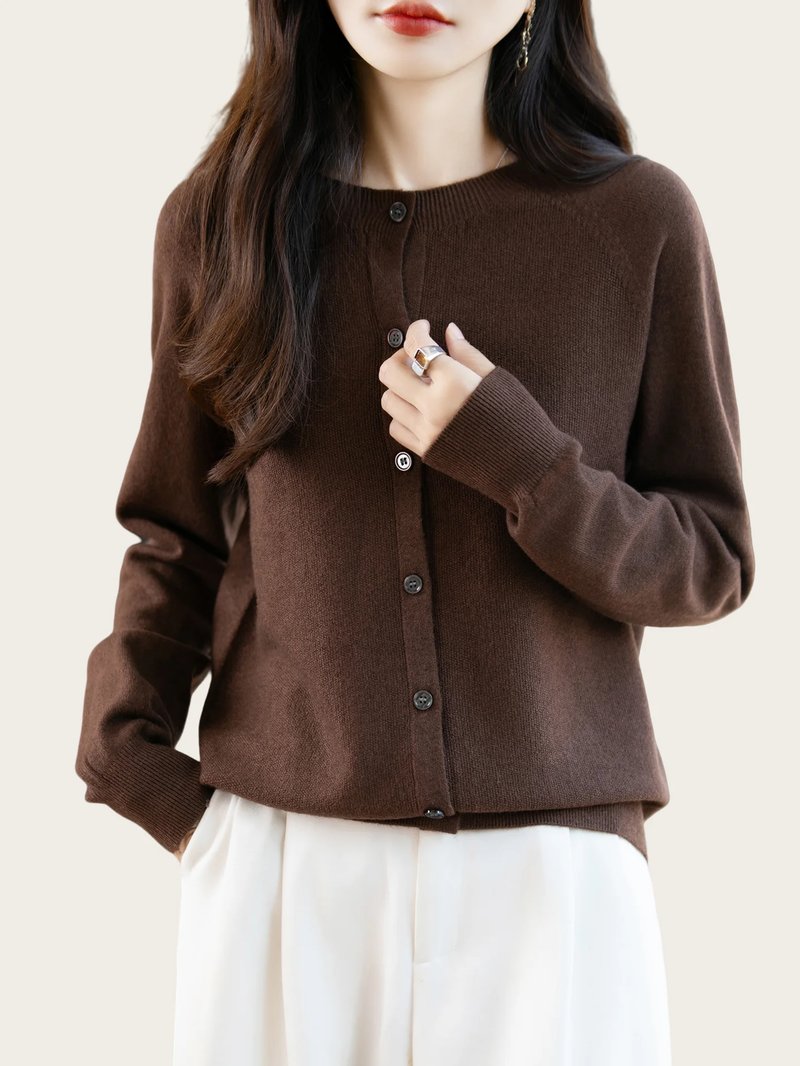 Elegant Merino Wool Women's Cardigan