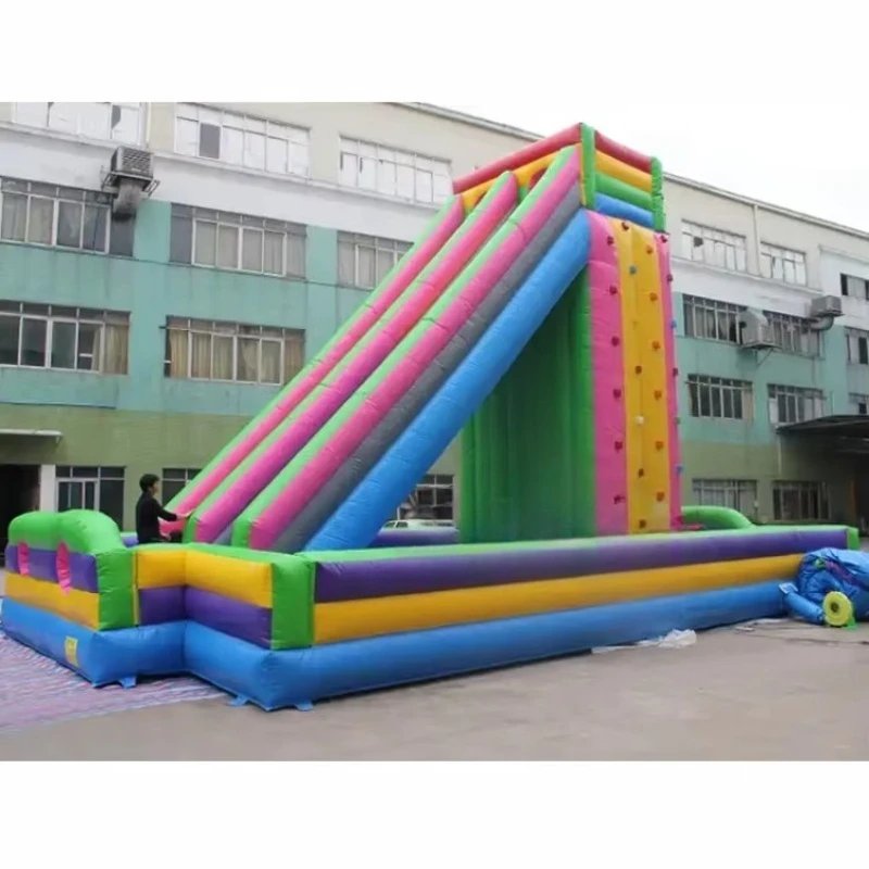 Inflatable Climbing Wall with Slide