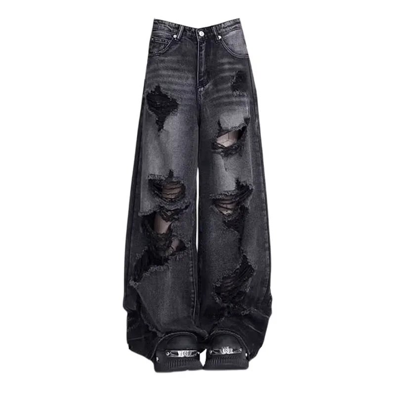 Vintage High-Waisted Ripped Jeans