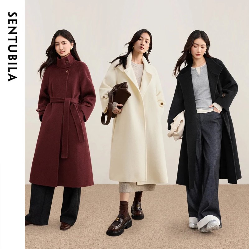 Elegant Wool Double-Faced Winter Coat