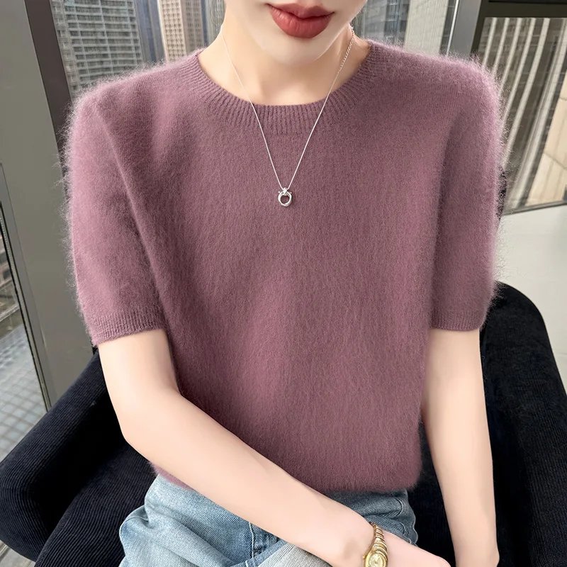 Cozy Short Sleeve Wool Sweater
