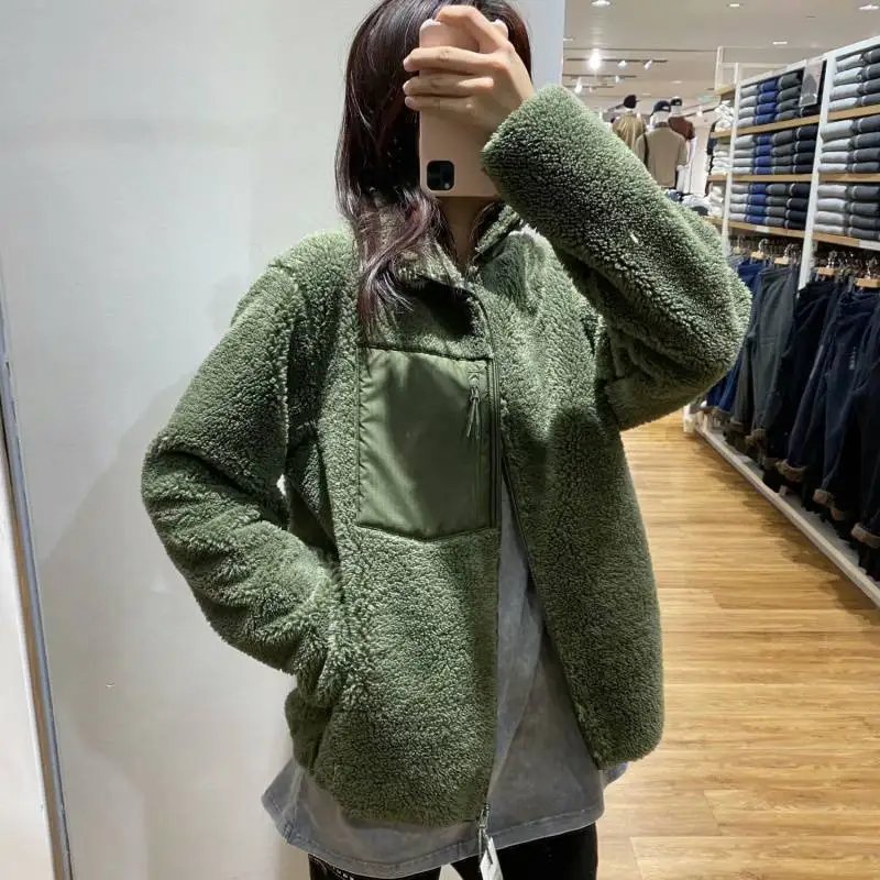 Unisex Sherpa Fleece Zip Jacket