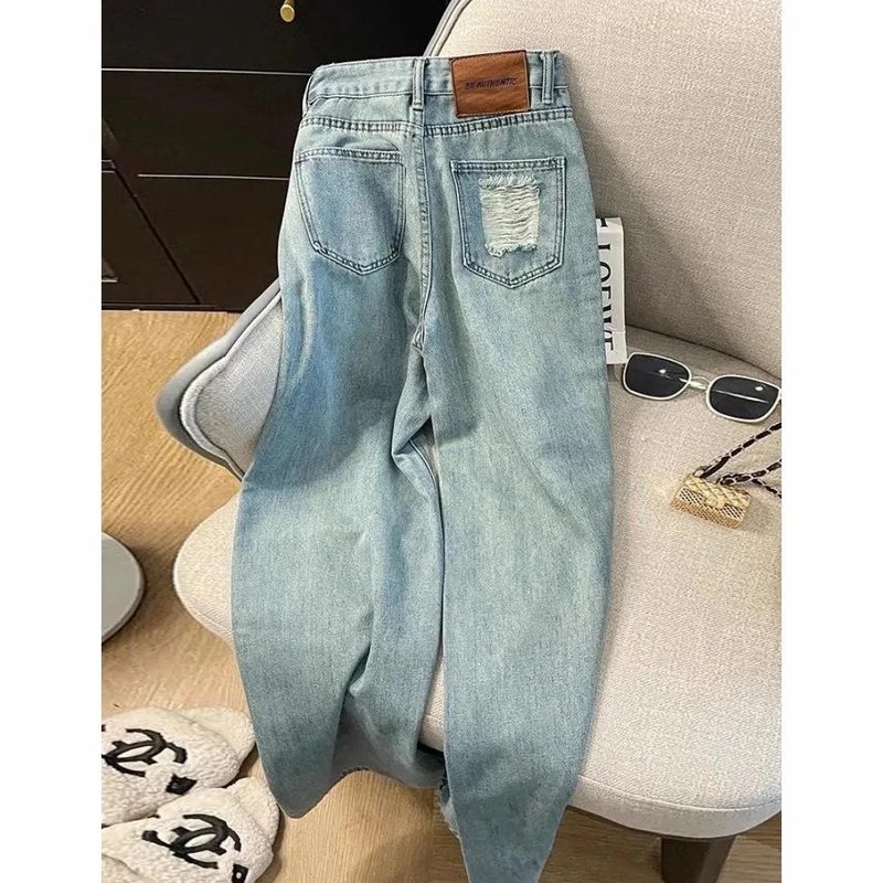 Vintage High-Waist Ripped Jeans