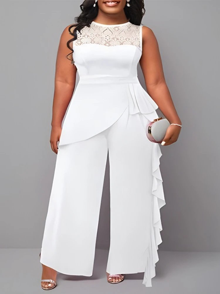 Elegant Lace Patchwork Jumpsuit