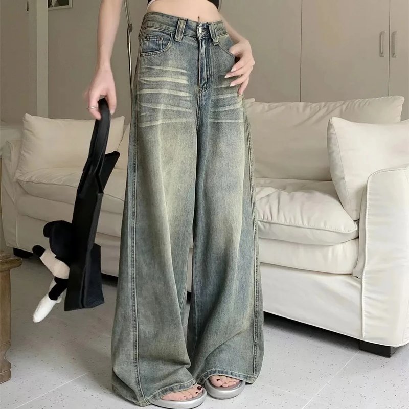 Retro High-Waist Baggy Jeans