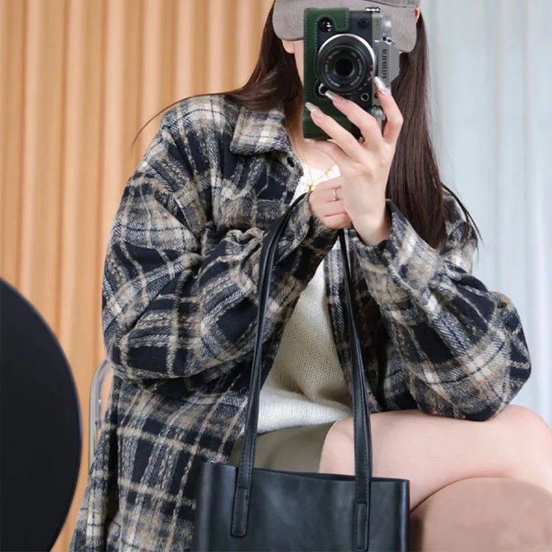 Vintage Oversized Plaid Flannel Shirt
