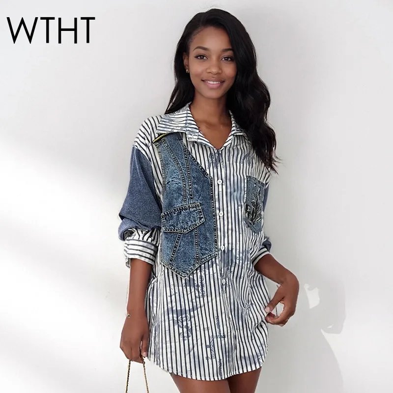 Trendy Tie Dye Denim Shirt