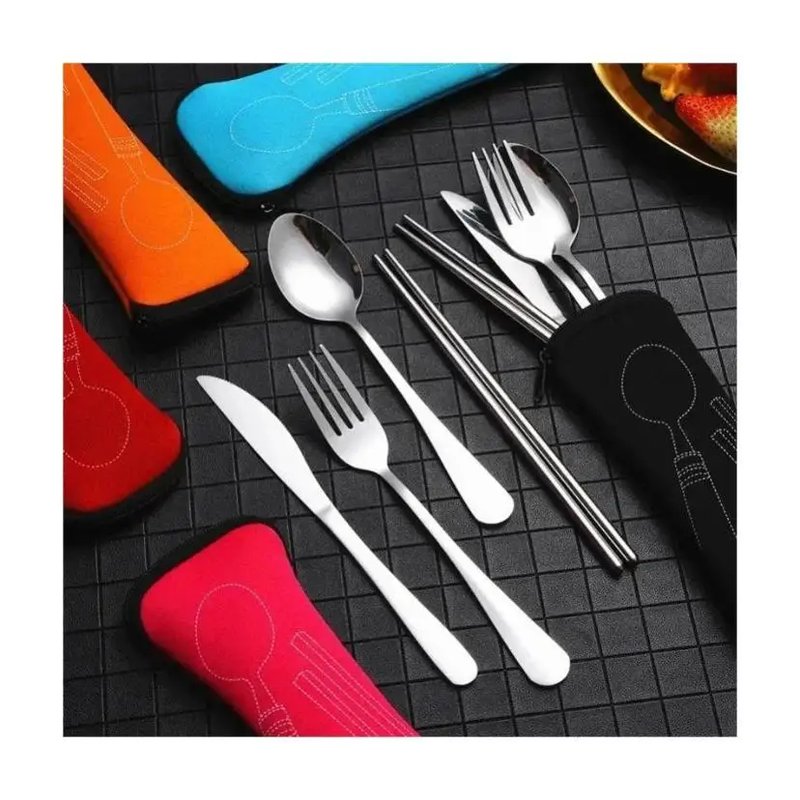 Portable Stainless Steel Camping Cutlery Set