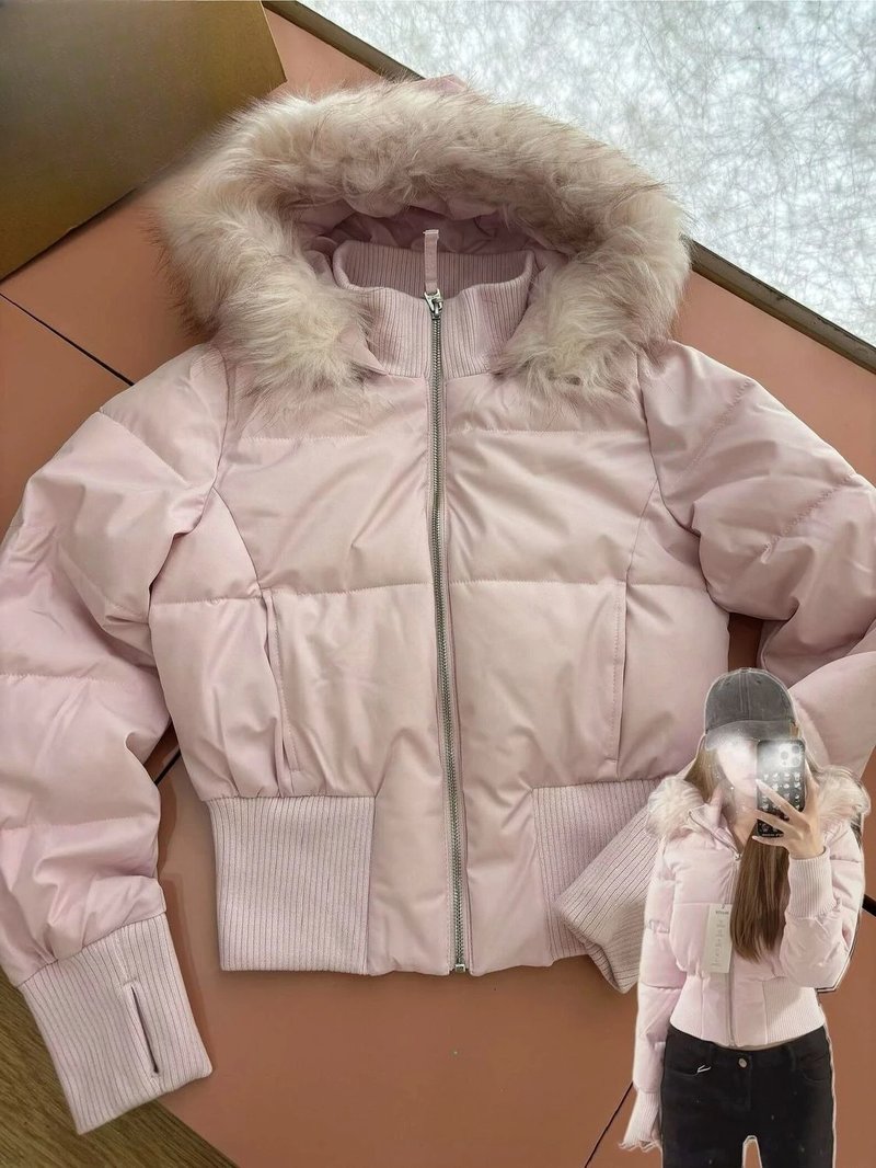 Retro Hooded Puffer Jacket for Women