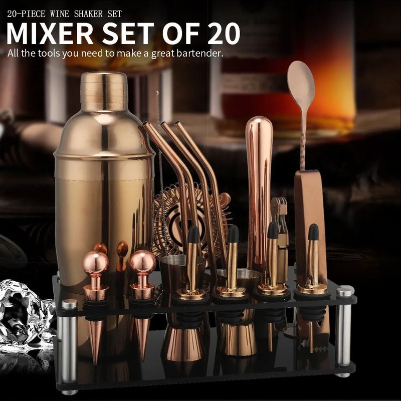 20-Piece Cocktail Shaker Set