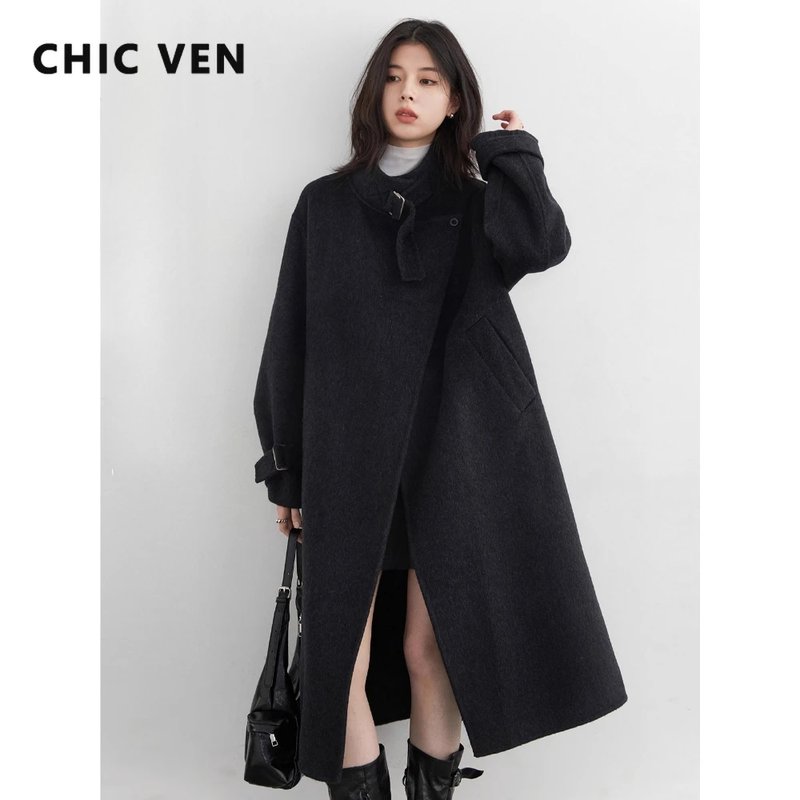 Chic Women's Double-Sided Wool Coat