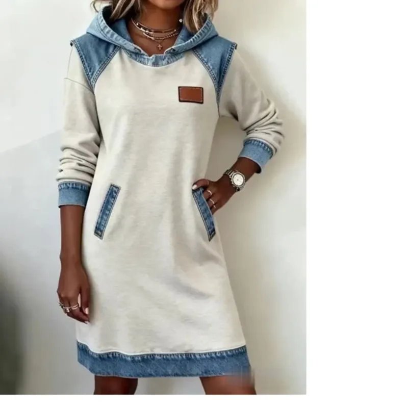 Casual Hooded Pocket Dress