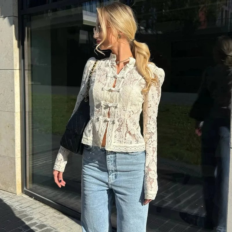 Elegant Vintage Lace Blouse