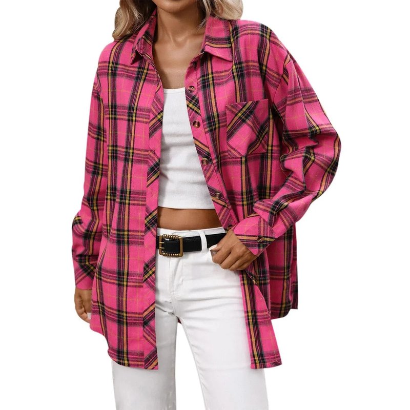 Oversized Plaid Flannel Shirt
